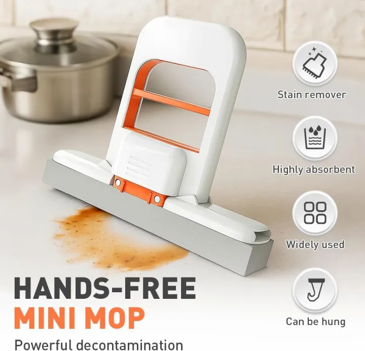 Foldable Mini Mop | Portable Desktop Wet & Dry Cleaning Mop | Self‑Squeezing - Image 6